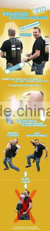 JJ-15 Backpack beer double pump dispenser