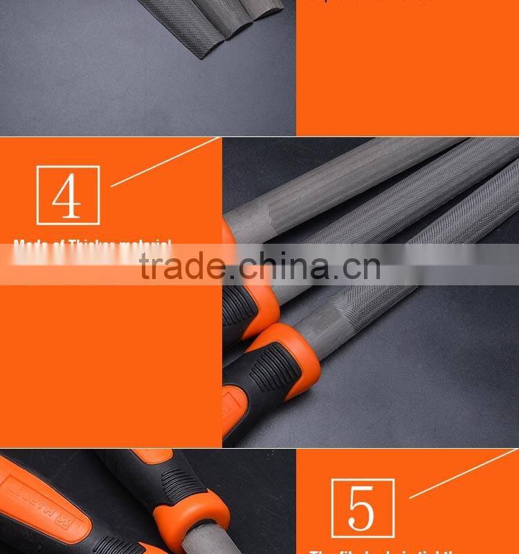 Professional 8" Half Round Smooth Cut File With Soft Handle