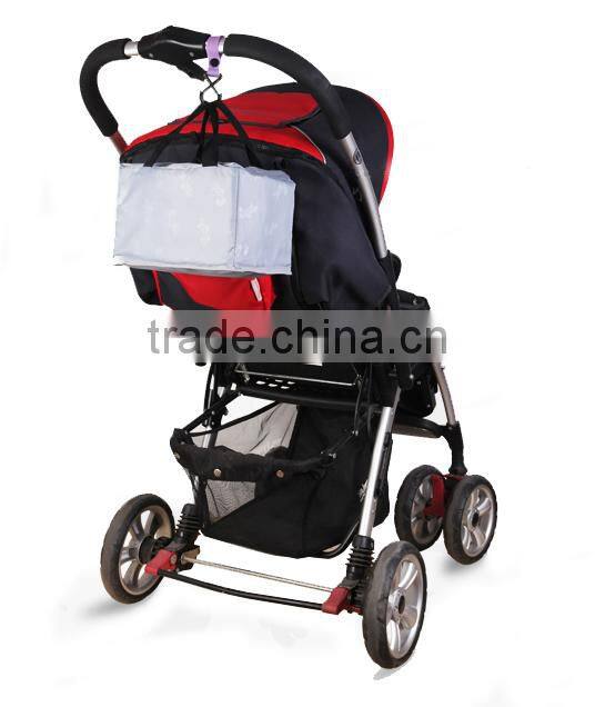 Deluxe fashion multi-functional diaper bag for stroller
