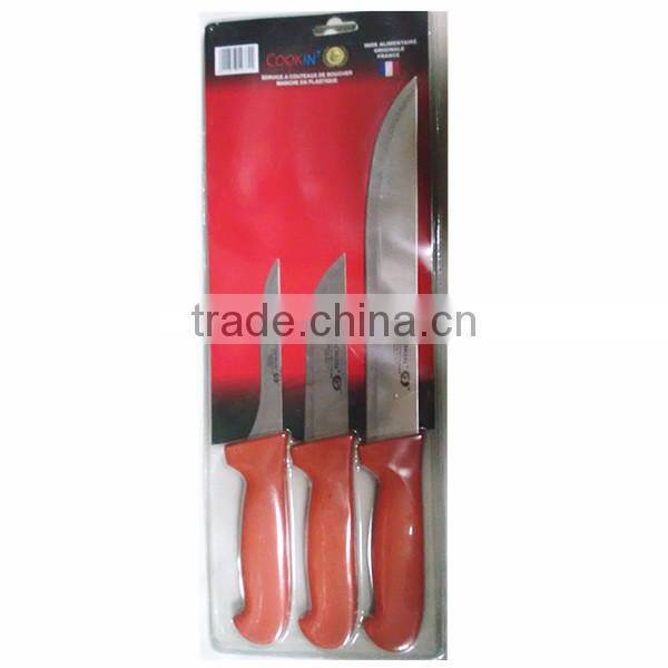 KN3220 Set of 6 pcs colourful plastic handle cheap kitchen knife