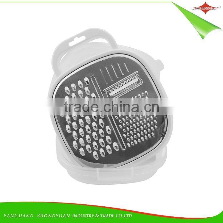 ZY-N5051 Stainless Steel Cutter Vegetable grater and slicer with plastic container bowl
