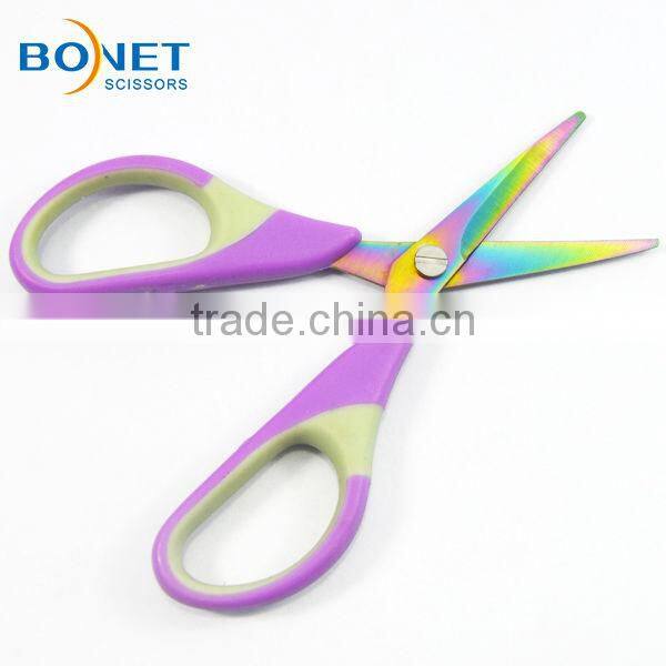 SHO0024P FDA qualified 5-1/2" color blades household holiday scissors