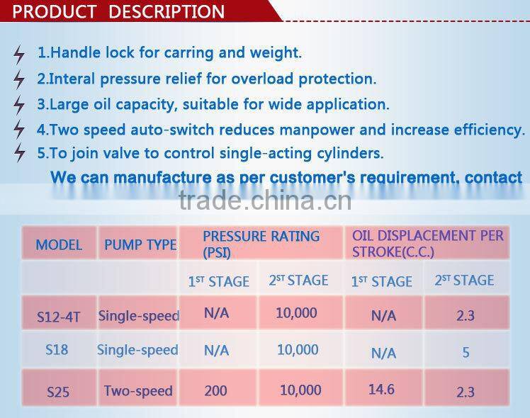 the Double-Acting yellow color hand operated oil pump