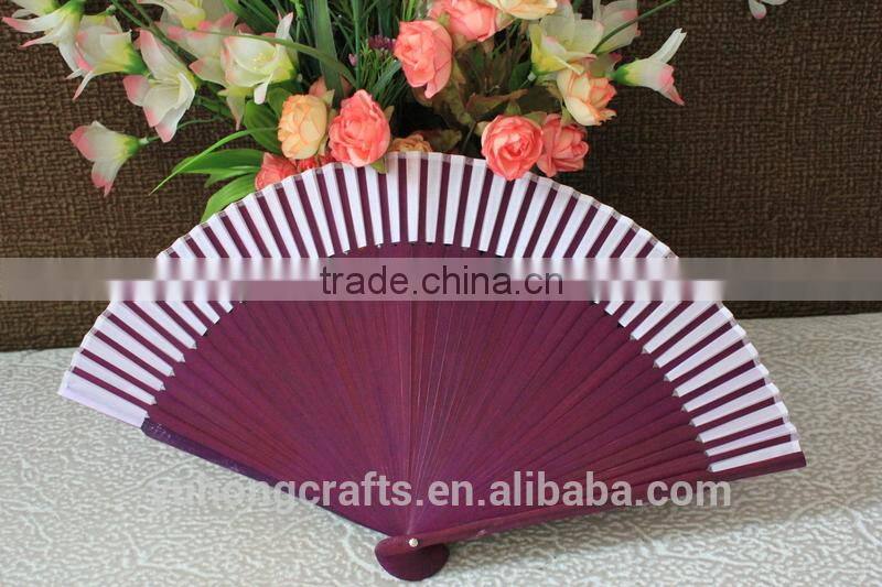 Japanese lady silk bamboo fan