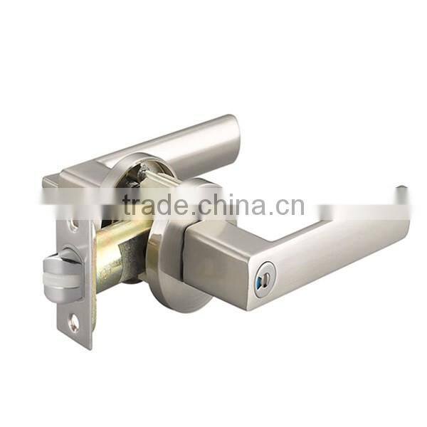 round stainless steel square lever handle door lock for hotel and home