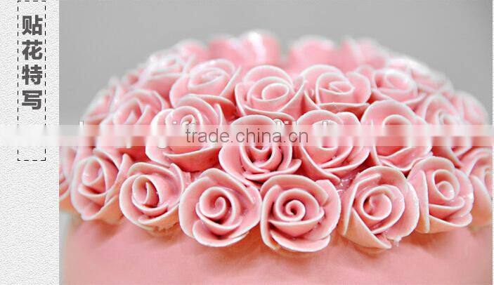 Garden Rose ceramic handicraft candle holders home decoration ceramic candle wholesale