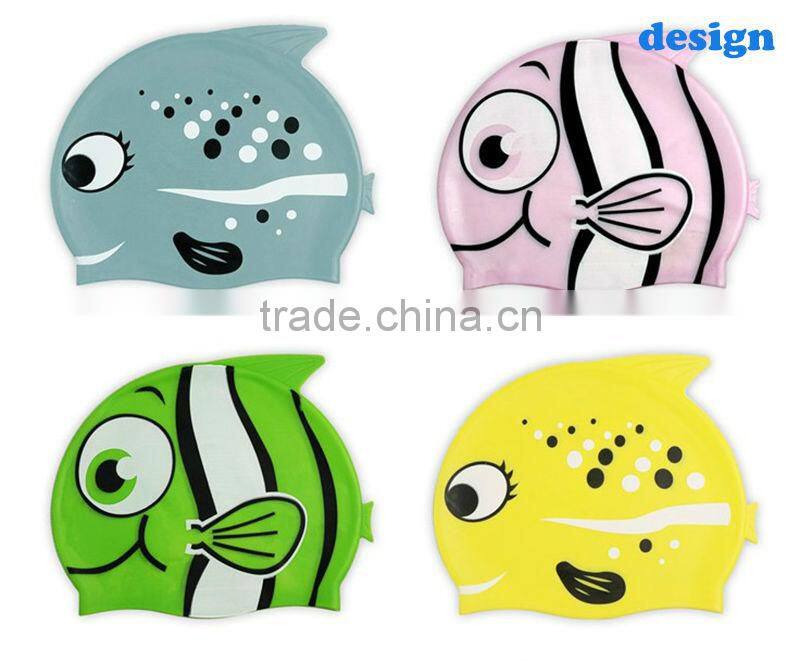 animal print silicone swimming cap,swimming costume