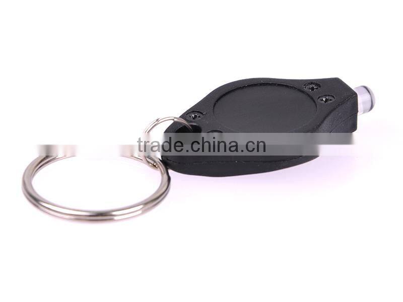 7 Color Plastic 20000mcd Cheap Custom Fashion Key Chain Mini Led Flashlight Keychain