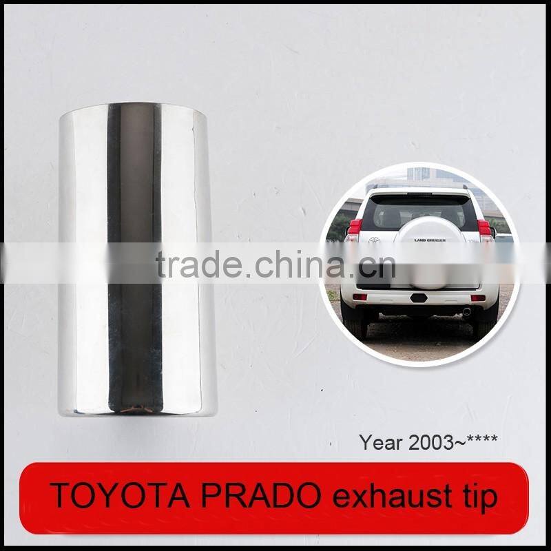 auto tuning stainless muffler tip in exhaust pipe for TOYOTA PRADO