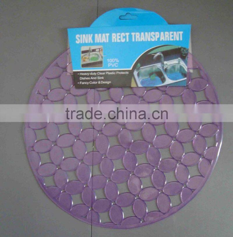 Promotional round shape plastic kitchen anti-slip sink mat