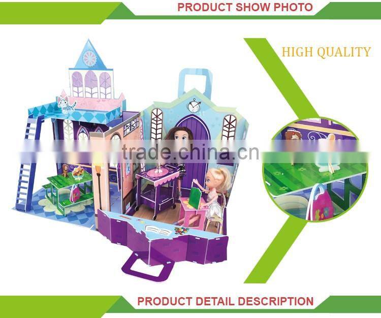 Hot sale children DIY castle toys stereo 3d jigsaw puzzles for adults