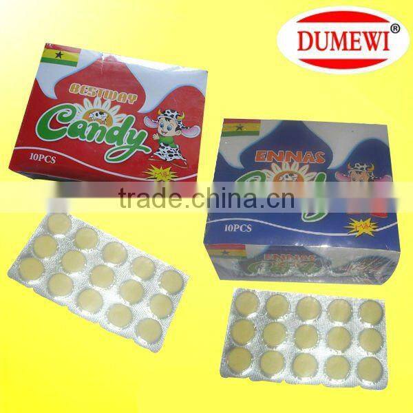 Round Dry Milk Candy
