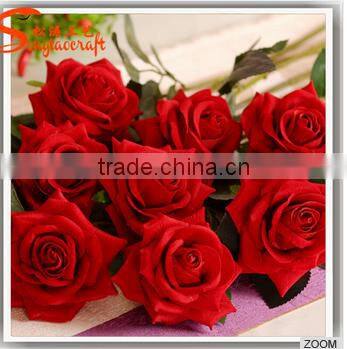 Hot sale in Alibaba China artificial flower decor wedding artificial Chinese rose flower fake decoration flower