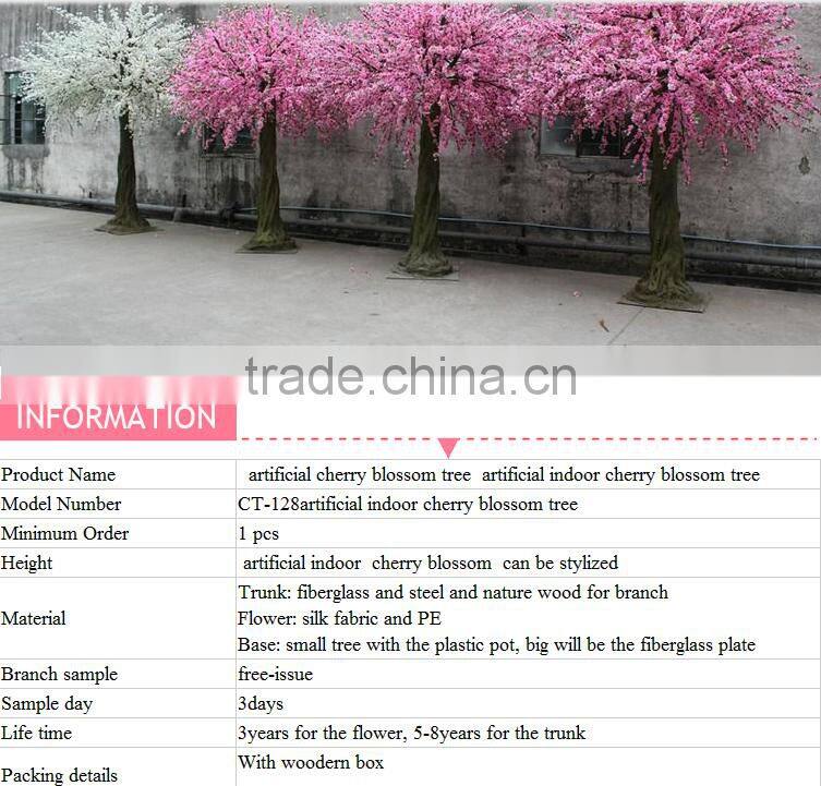 artificial white tree Fake Silk White Artificial Cherry Blossom Tree Wedding Decor Flower