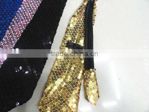 party decoration sequin adjustive tie wholesale