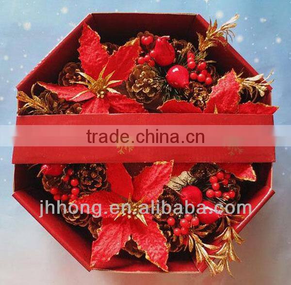 Christmas Artificial flower pine wreaths for decorations/all people/Party/Festival