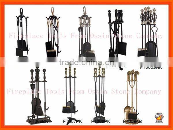 Metal Fireplace Tools with brush,tong,shovel,poker
