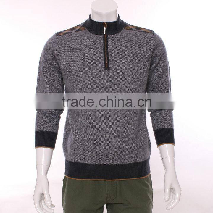 fully jacquard sweater knitting machine for men pullover sweater ,machine knitting wool yarn for winter sweater with zipper