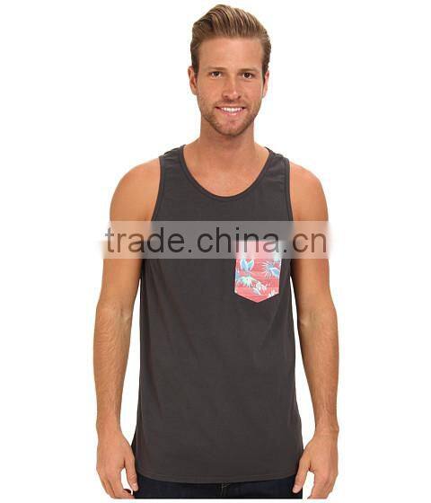 100 Cotton Men Custom Wholesale Plain Loose Tank Top