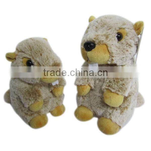 Stuffed castor toys plush beaver recordable sound module for plush toy