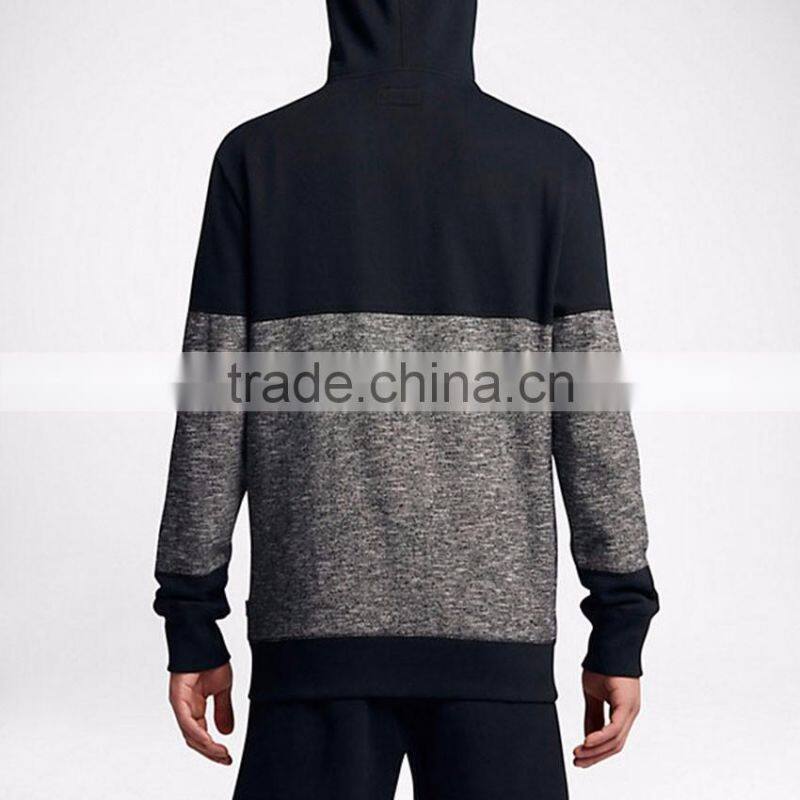 High Quality Blocked Marled Full Zip Man Hoodie