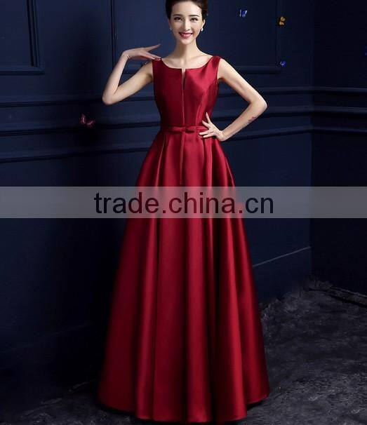 one piece designer satin long wholesale evening dress