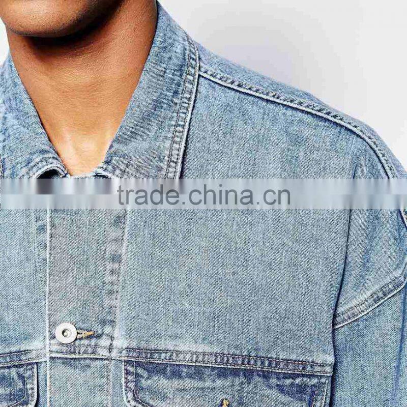 cowboy style fashion men's jeans jacket causal wear