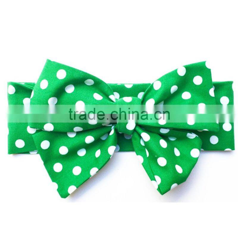Polka Dots Baby Girl Headband Bow Design Handmade Head Accessories