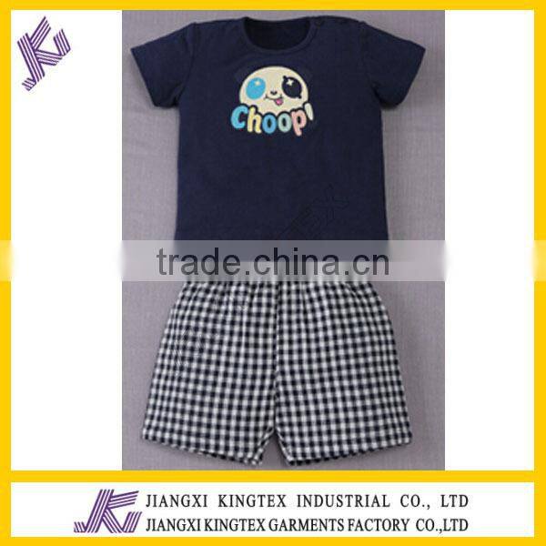 Summer children's clothing wholesale kid t shirt+ short pant sets