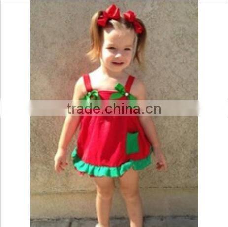 Toddlers Newborn Swing Girls Summer Swimming Swing 2pcs Cotton Multicolor Pockets Top Bloomers Swimsuit Outfits Clothing Sets