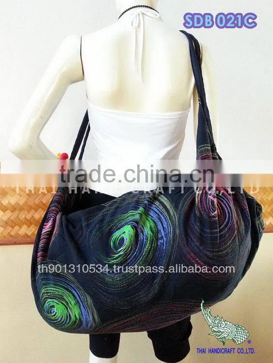 Large Hobo HIPPIE Gypsy Sling Bag Crossbody Backpack Top Zipper 021