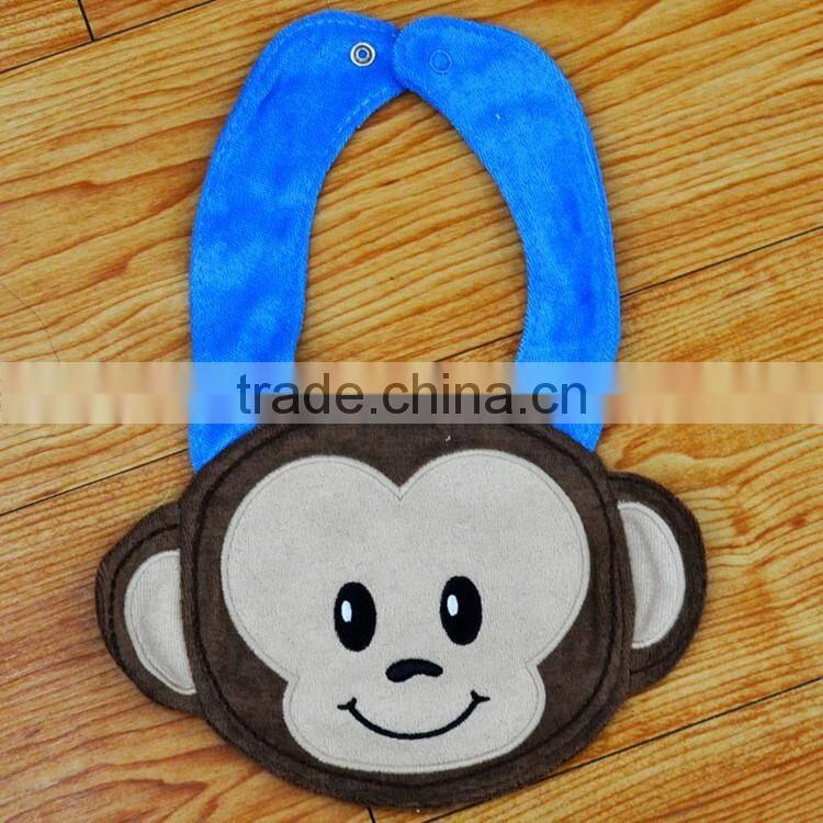 Terry animal design baby drool cloths