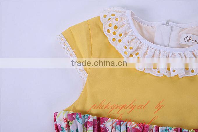 Easter yellow flower girl dresses baby clothes