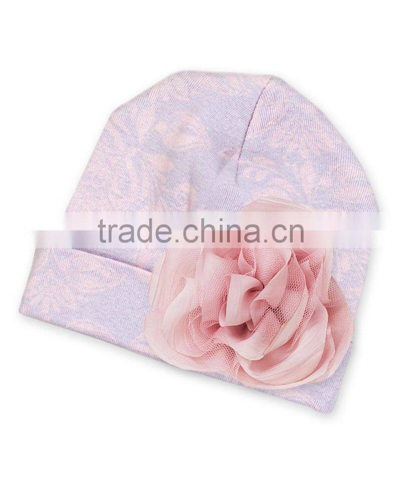 Hot Printed Flower Infant Beanie Cotton Baby Hat Cute Kid Toddler Cap KC90421-65