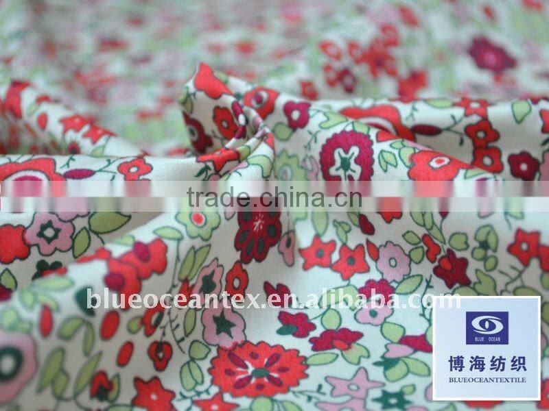 Satin Fabrics Textile Printed Satin Stretch Satin 32x16+40d/190x60 230GSM 6.78OZ Tencel Like Finished Silk Like Finished