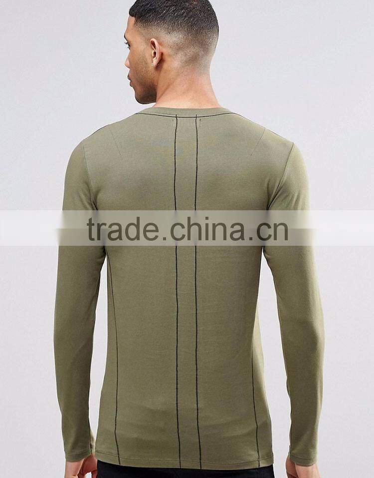 Guangzhou Shandao Casual Summer O-neck Long Sleeve 160g 100% Cotton Custom Slim Tall T Shirt
