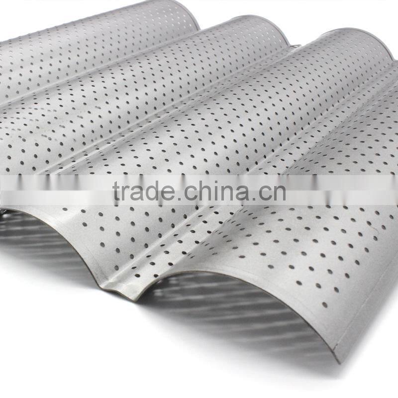 2017 High Temperature Resistant Baguette French Bread Baking Tray Nonstick Carbon Steel Baguette Bread Baking Mold Free Shipping