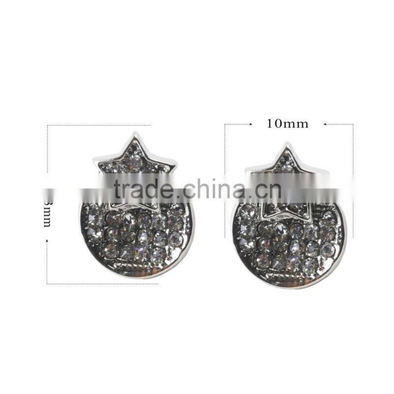 Customized Unisex Cute Double Designs Cheap For Stud Hiphop Earrings Wholesale