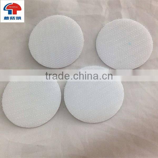 White Hook and loop sticky back adhesive square