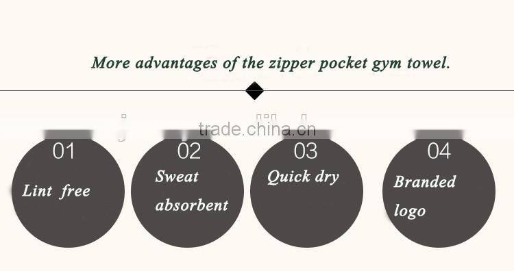 Bamboo sports towel with zipper