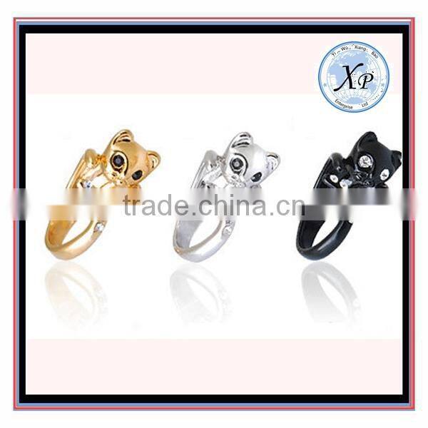 FACTORY PRICE New 2016 Wholesale 18k White Gold Plated Cat Ring