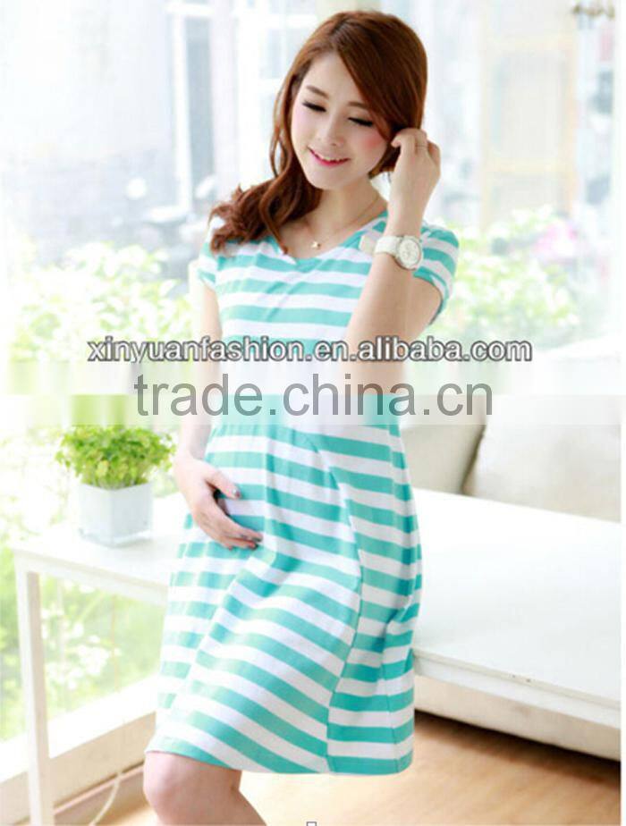 2014 hot sale women's o neck short sleeve night wear maternity clothing