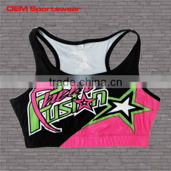 Custom made school uniform sports bra