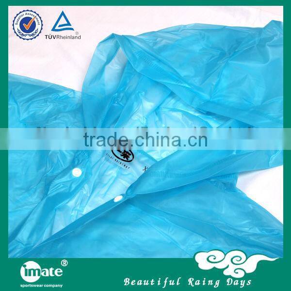 Cheap wholesale portable long hooded raincoat