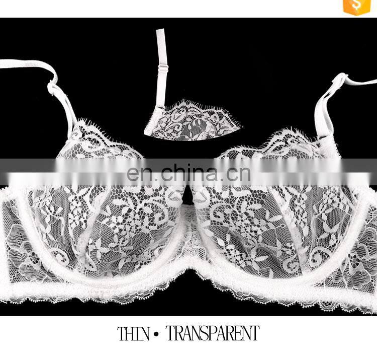Fitness Full Transparent Sexy Design Girls Lace Bra Bralette