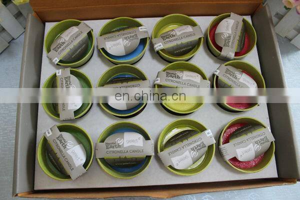 Scented citronella jar candle set