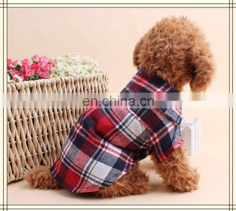 Pet Fashion Plaid Pet Dog Clothes Shirt