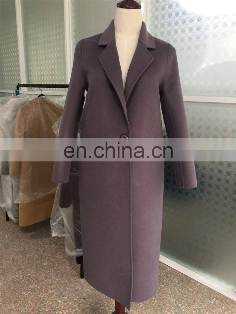 Fashion European Women's Coat 100% Wool Comfortable Cashmere Wool Coat