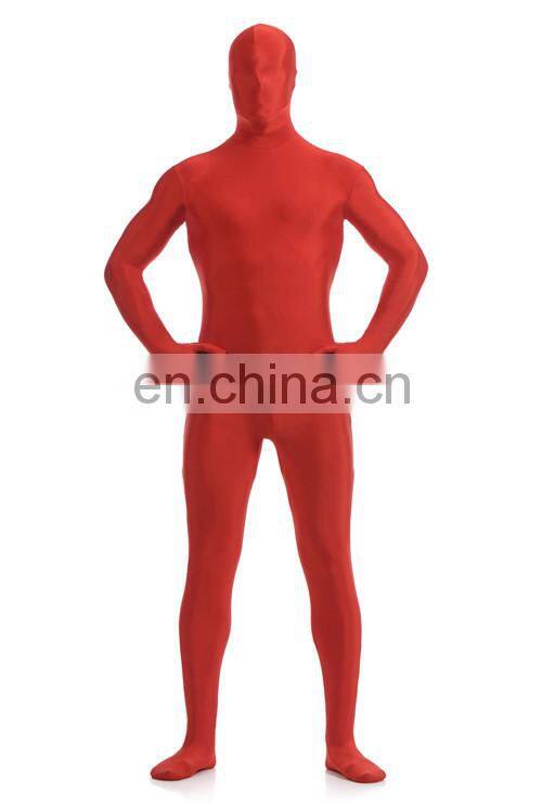 Plain Color Morph Zentai Suit Red Colour