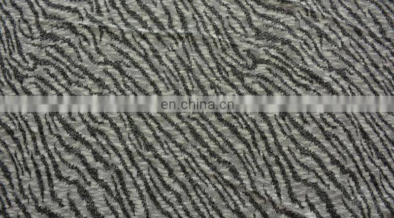 Knitted silver fabric with zebra made in china
